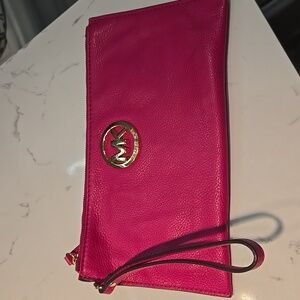 Michael Kors Fuchsia Wristlet Clutch